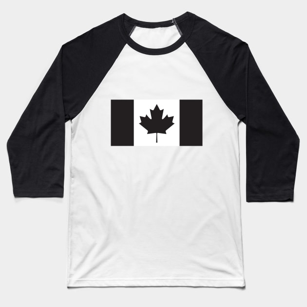 Canadian Flag Baseball T-Shirt by Wickedcartoons